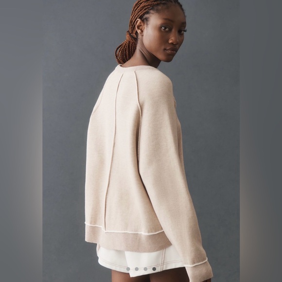 Anthropologie The Oaklyn Cozy Crew-Neck Sweatshirt by Pilcro - Picture 3 of 11